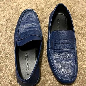 Coach loafers - navy - size 10.5 mens - fits size 10.5 - 12.  Brand new.